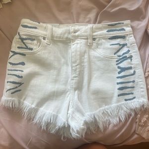NWT white jean shorts